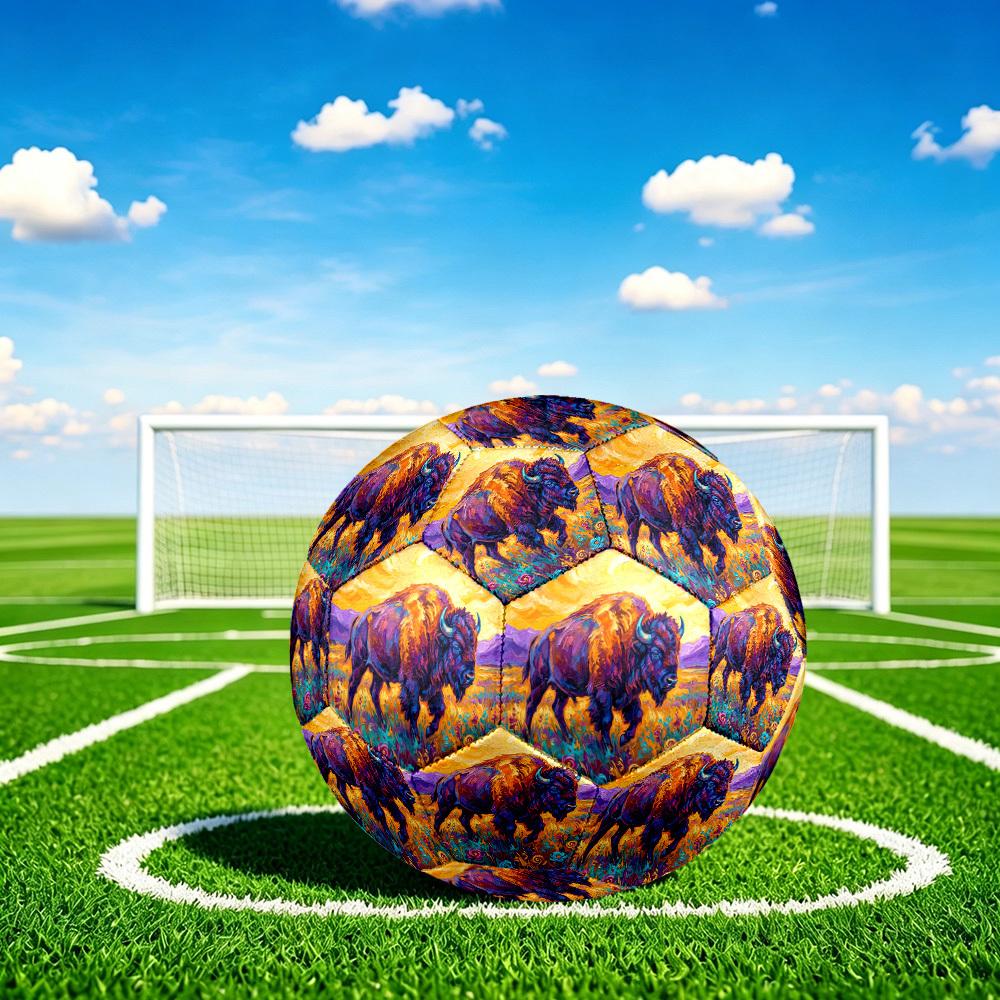 1pc Bison Wildflowers Durable Size 5 Soccer Ball Professional Match Training Football Indoor &Outdoor Sports Ball p60147