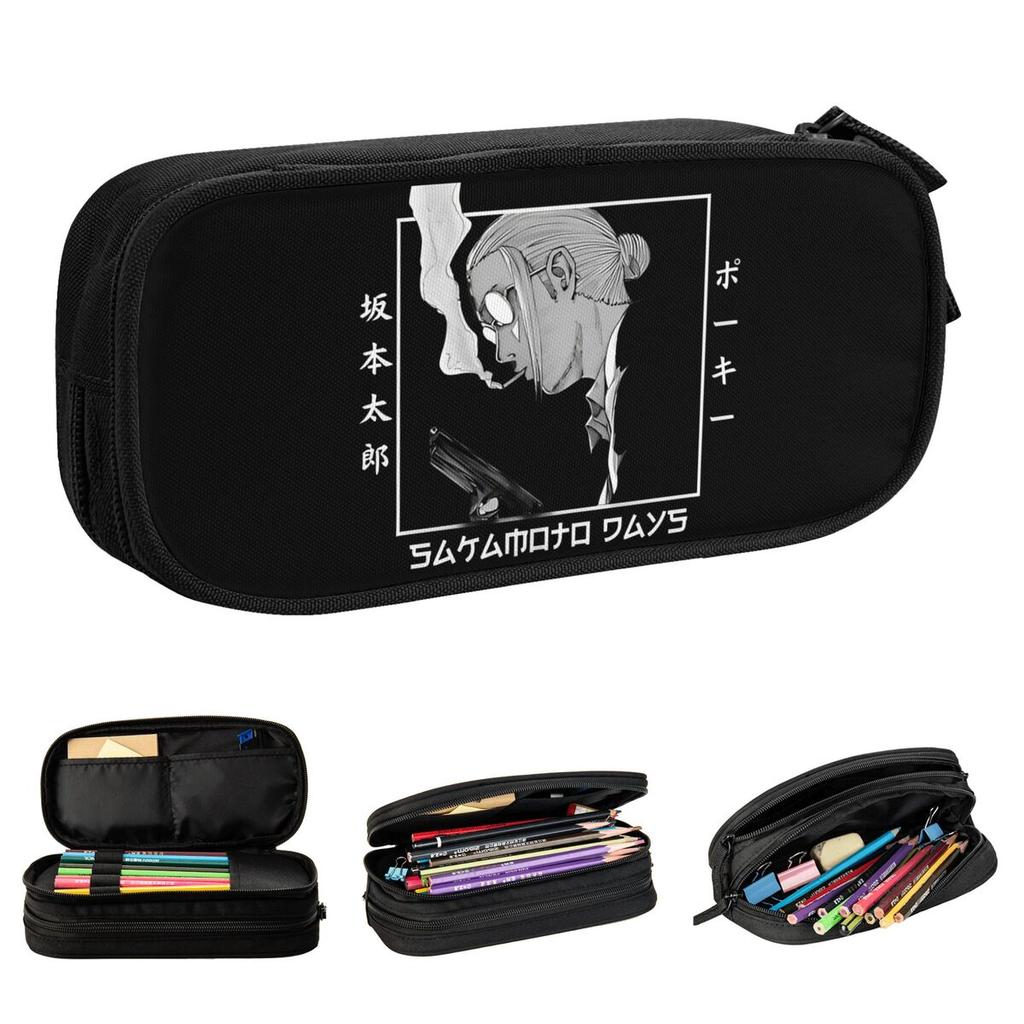 Sakamoto Days Taro Pencil Cases Manga Pencilcases Pen Holder for Student Big Capacity Bag Office Zipper Stationery