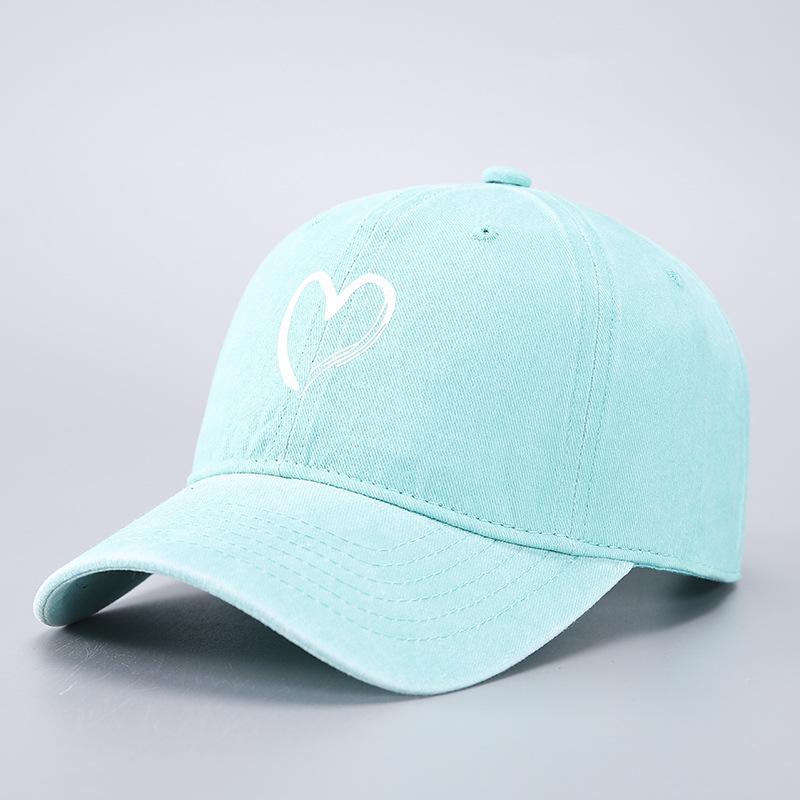 Cotton denim washed baseball cap embroidered animal truck female driver curved brim cap batch