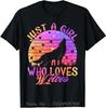 Just A Girl Who Loves Wolves Oversized Tshirt Watercolor Cute Wolf Mens Clothing Style Fitness T Shirt Fashion Cotton Tshirt