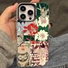 China Chic Mosaic Graffiti Green Rattan Phone Case For iPhone 17 16 15 14 13 12 11 XS XR X Pro Max Plus Colored Silver Cover