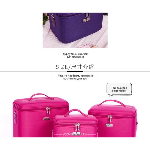 Portable Professional Makeup Case Large Capacity, Waterproof Travel Cosmetic Organizer With Lock
