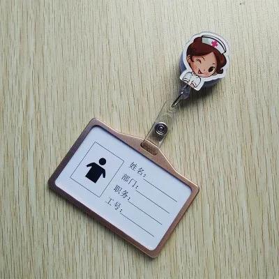 Cartoon Nurse Doctor Hospital Medical Keychains Retractable Brooch Badge Reel Clip ID IC Name Card Holders Gifts