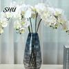 Simulation Artificial Flower No Fade Not Wither Vivid Realistic Exquisite Decorate Fabric 9-Heads Butterfly Orchid for Gift Fake