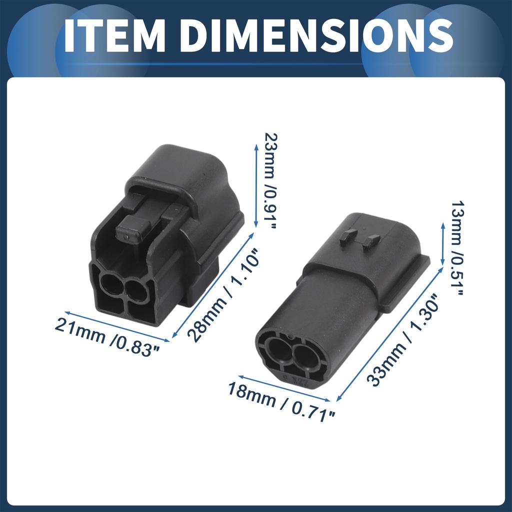 INFINAUTO 2-Pin Auto Elektrischer Drahtverbinder Stecker-Kit 1,8mm Serie Auto Wohnmobil LKW