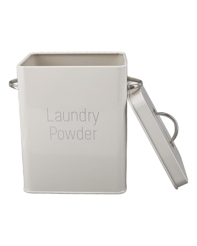 Metal Laundry Room Container with Dual Side Handles with Spoon Lid Farmhouse Laundry Powder