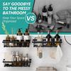 A20F-3-Pack , No Drilling Rustproof Shower Organizer With Save Space Hooks, Apartment Essentials For Bathroom