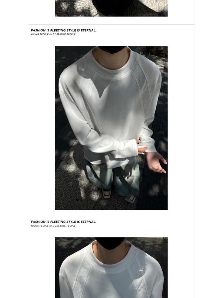 Men's Autumn Retro Heavyweight Patchwork Long-Sleeve Hoodie