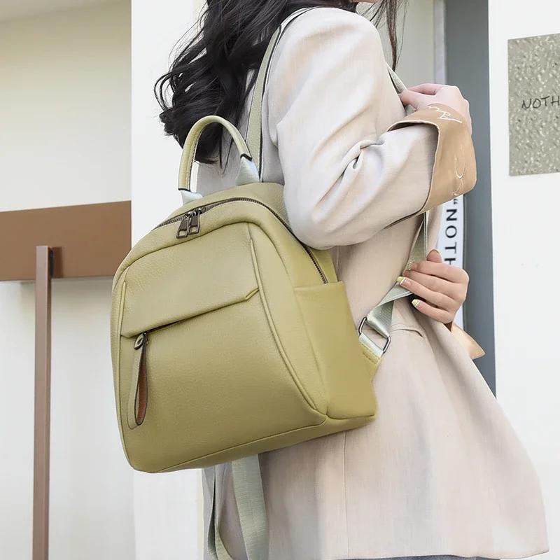 Casual Rits Naaien Dames Rugzak Veelzijdige Schooltas Nieuwe Mode