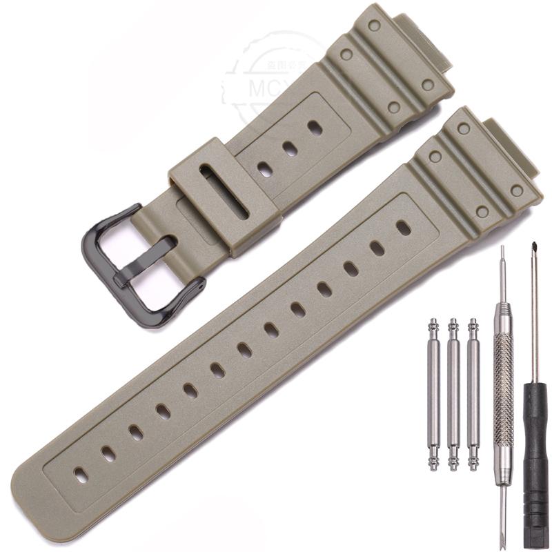 16mm Resin Strap Suitable For Casio DW-5900 DW-6900 5600E GW-M5610 Band Bracelet Pin Buckle Accessories