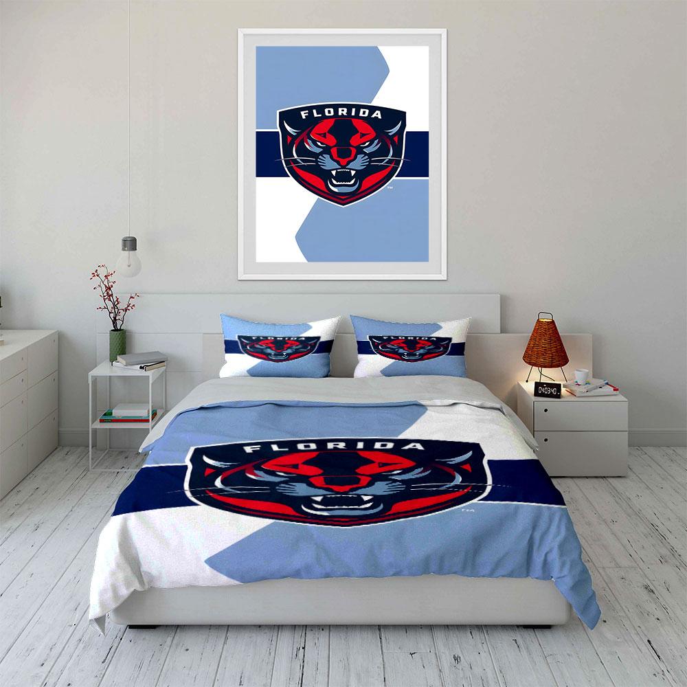"""Florida Panthers Logo Bettwäsche Design" Druck Bettwäsche Set Bettbezug Kissenbezüge""" (1* Bettbezug 2* Kissenbezüge Decke Nicht Enthalten)