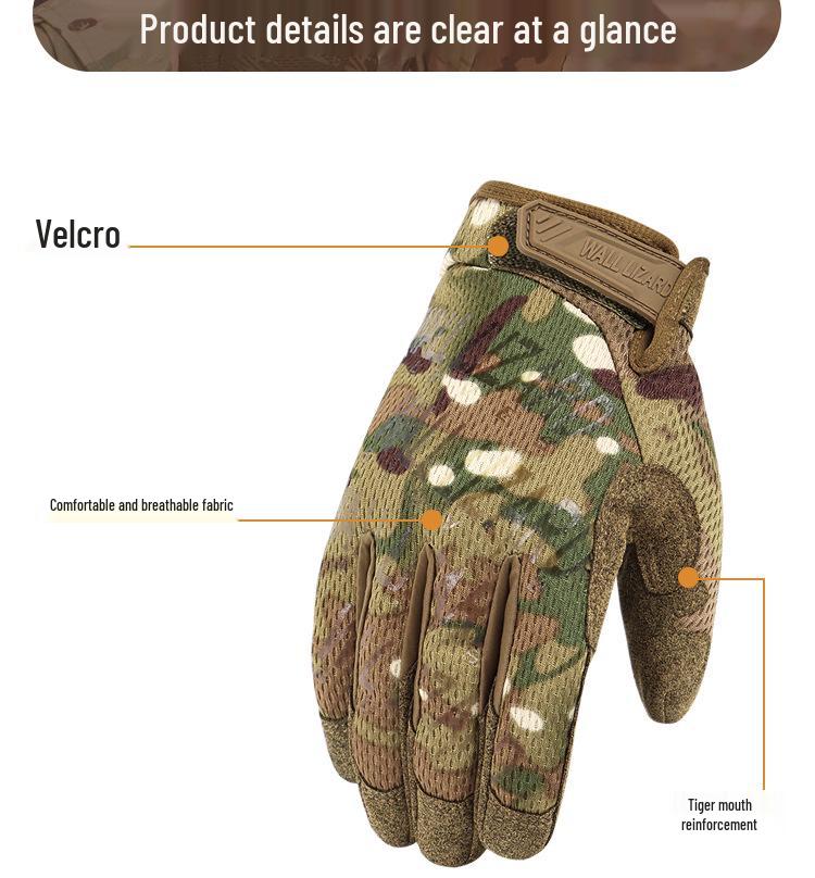 Cross-Border Tactical Motorcycle Gloves: Wear-Resistant, Non-Slip, Sun Protection, Touchscreen Compatible for Men & Women.