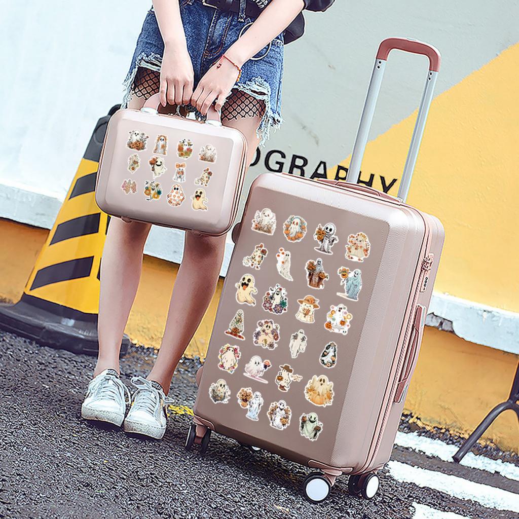 50pcs Suitcase Stickers Waterproof Stickers Scooter Computer Tablet Cartoon Decoration