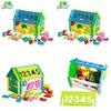 Wooden Educational Toy House With Number Shapes For Early Learning And Cognitive Development