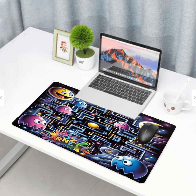 PAC Print Mouse Pad, Anti‑Slip Desktop keyboard Mat, for PC Laptop Gaming Working Daily Use, Cool Festival Surprise Gift