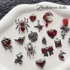 Dunkel Süßes Herz Rose Kreuz Legierung Anhänger für DIY Armband/Halskette
