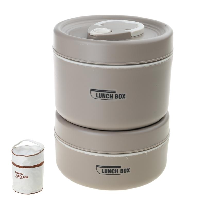 

Insulated Lunch Container Adult Insulated Lunch Box Set Stainless Steel Stackable Food Case with Carry Bag