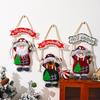 Christmas KT Board Fabric Hand-raising Doll Pendant Santa Claus Scene Layout Alphabet Tree Pendant