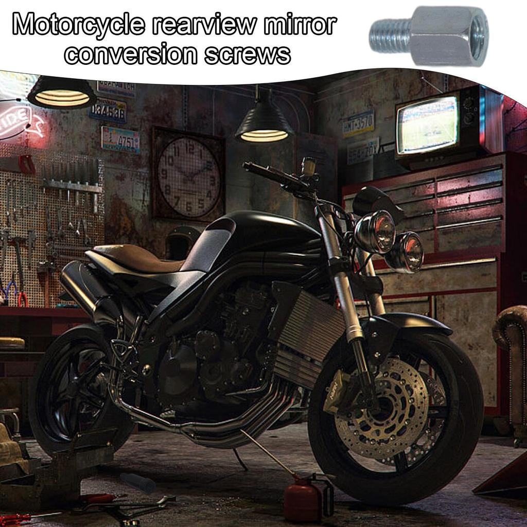 Motorcycle Mirror Adapter | Motorcycle Electric Car Rearview Mirror Accessories Conversion Screw M8 M10