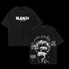 Classic Anime Bleach Zaraki Kenpachi Graphic Print Tee Men Women Retro Washed Cotton Tshirt Loose Casual Harajuku Oversized Top