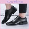Leather Mens Business Casual Shoes With Breathable Eva Insole For Work And Travel