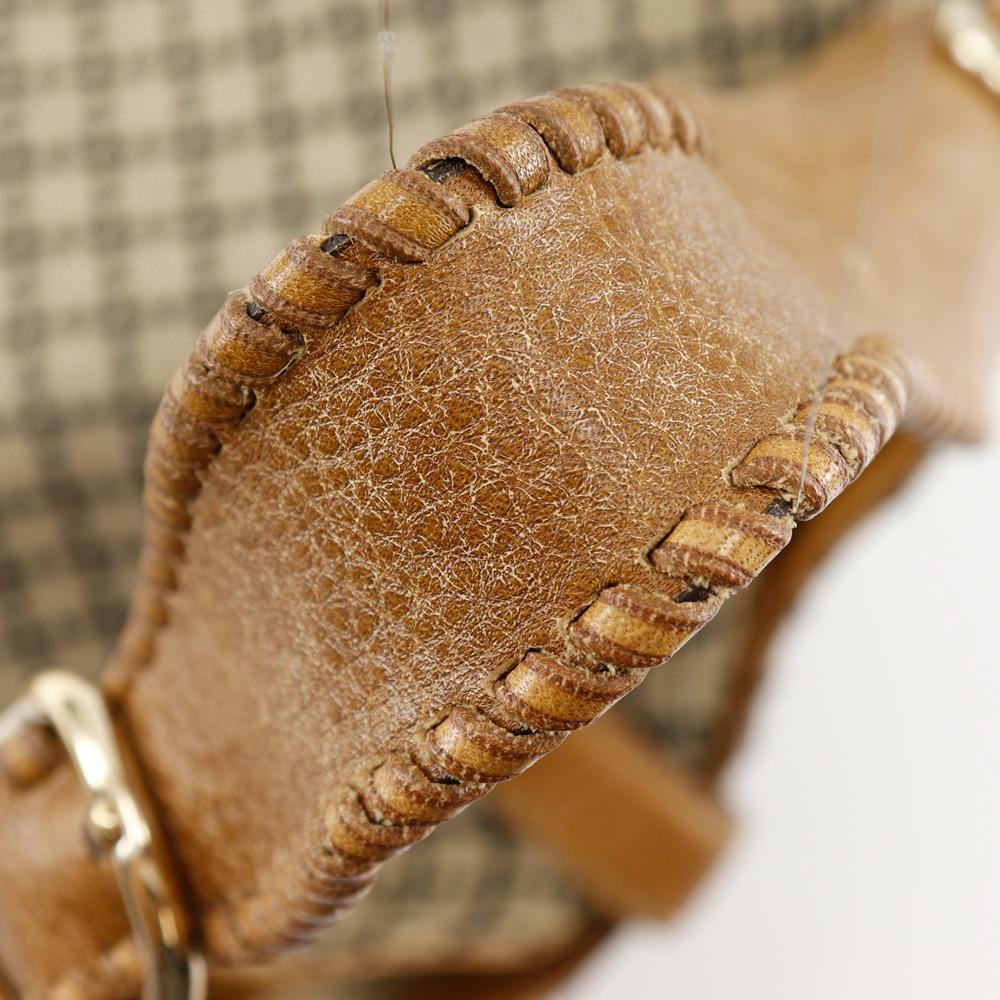 Gucci New Jackie Handbag 246907 Diamante Bamboo Fringe Brown Canvas Women Used