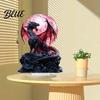 Blood Moon Acrylic Ornament 2D Dragon Crystal Ball Sculpture Figurine Waterproof Western Creative Desk Fantasy Themed for Living Room Coffee