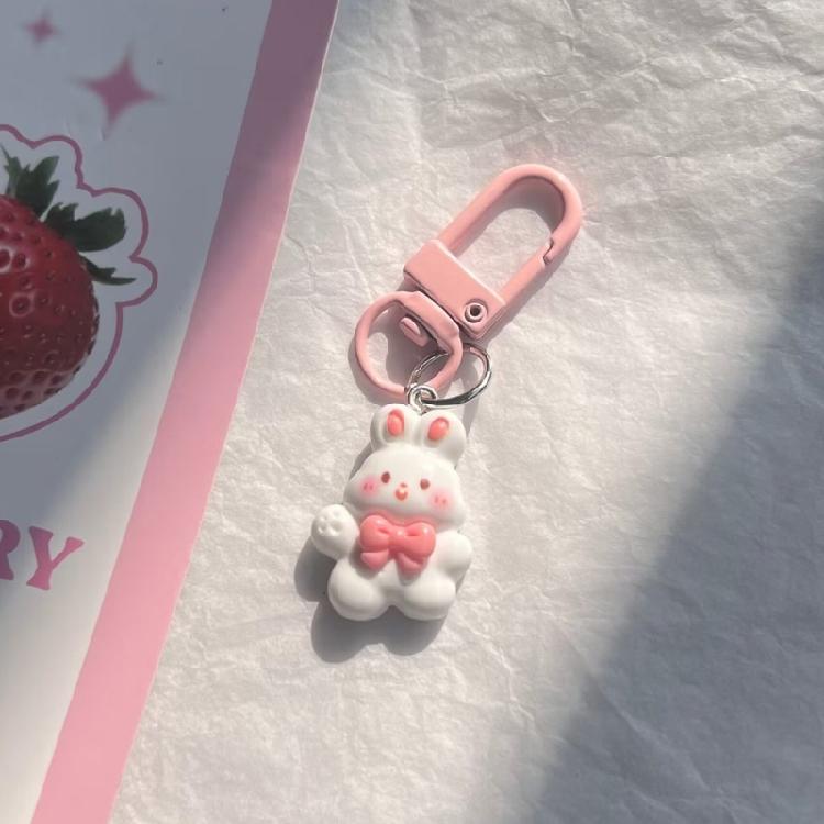 Miniature Rabbit Ornament Delicate Rabbit Keyring Pendant Cute Bag Decorations