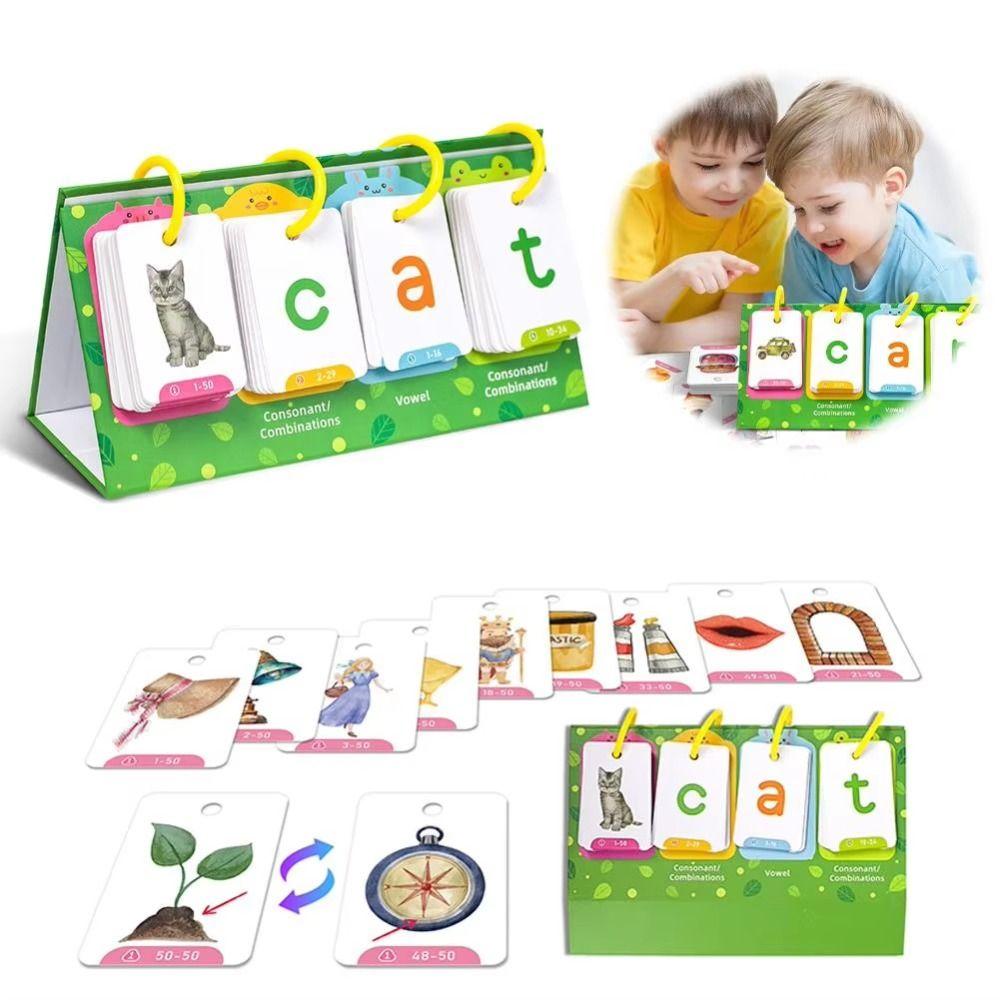 129 Pcs Picture Recognition Visual Word Game Text Recognition Word Builder Game Teacher Teaching