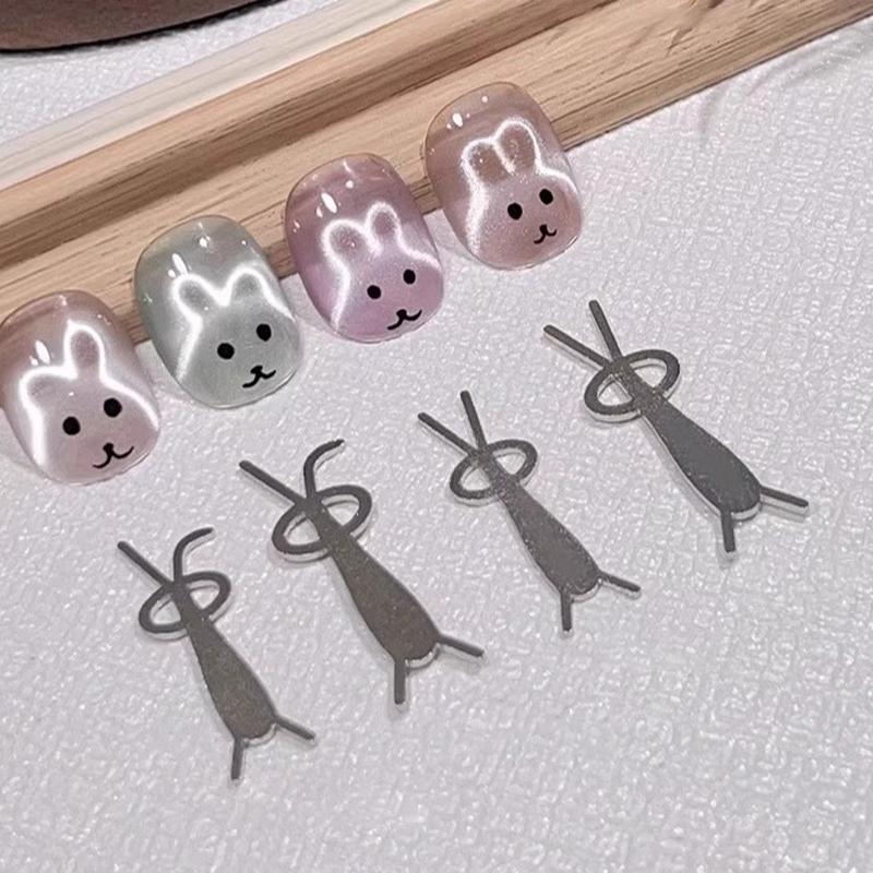 1/2 Pcs Cat Eye Magnet Stick Set Nail Art Tools Small Iron Piece Magnet Stick Create Bunny Pattern Magnetic Polish Effects Nail