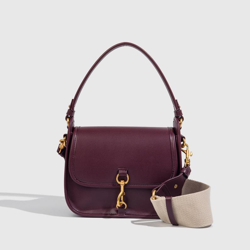 

Z Cross-border Women s Bag 2025 New Style Simple Fashionable Saddle One-shoulder Cross-body вино красного