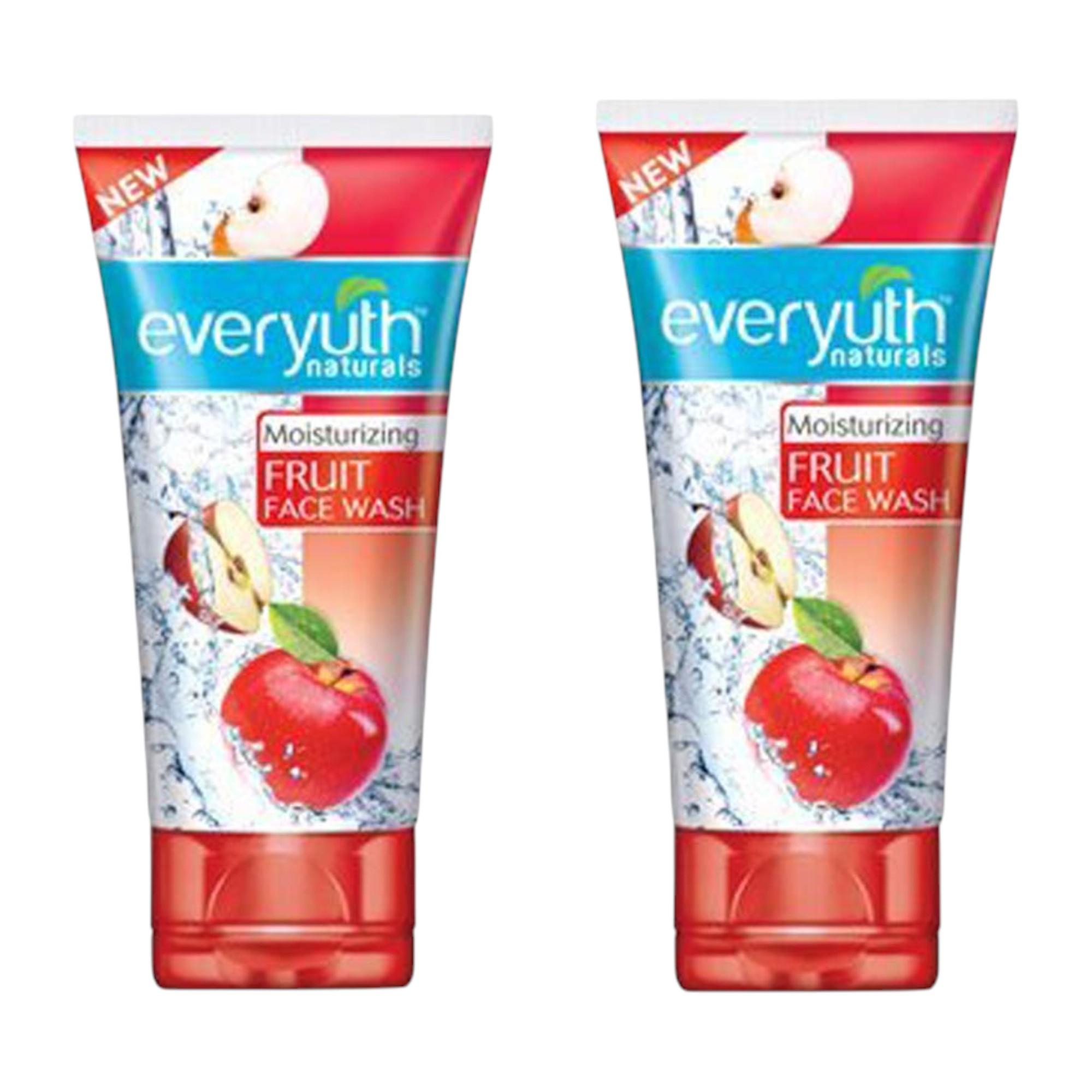 

Everyuth Naturals Увлажняющая фруктовая пенка для умывания 50 г Упаковка из 2 штук Мягкое увлажняющее очищающее средство для женщин
