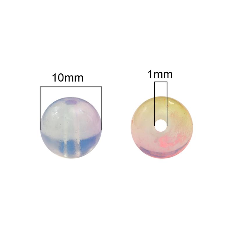 30Pcs Crystal Glass Beads Protein Coated Colored Round Loose Spacer Beads for DIY Necklace Bracelet Jewelry Making