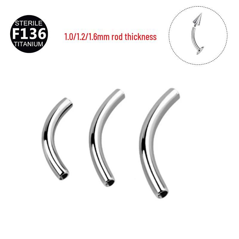 

Титановая штанга-банан с внутренней резьбой G23 и штанги - Доступны в размерах 6-16 мм для носа и губы 1.2x6mm