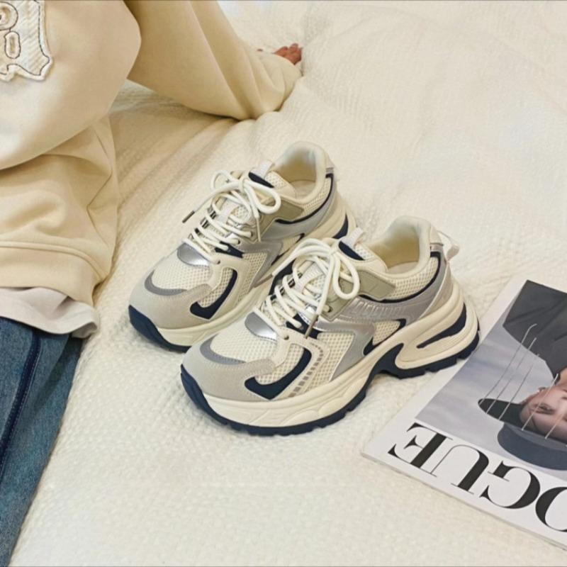 Fashion Shoes Women Mesh Breathable 2024 New Women's Sneakers Platform Daddy Shoes Casual Sneakers Women
