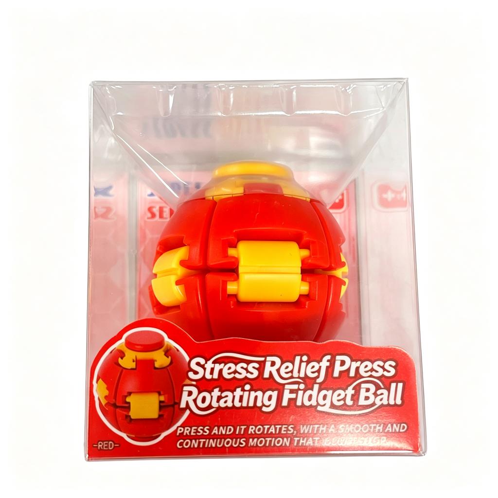 3D Printed Press-To-Spin Fidget Ballone Click Deform Fidget Spinner Ball, Smooth Rotating Stress Relief Sensory Toy