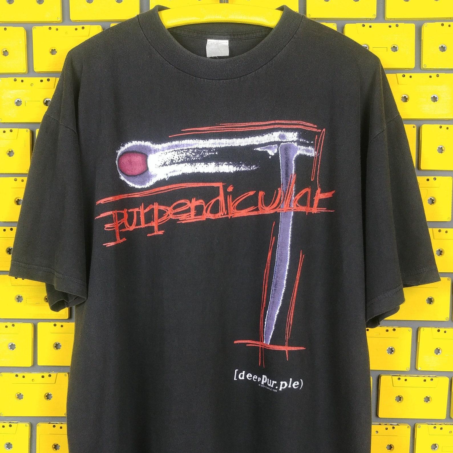 Vintage 1996 Deep Purple T shirt Purpendicular Album Hard Rock Heavy Metal Band Merch Tee Size XL S