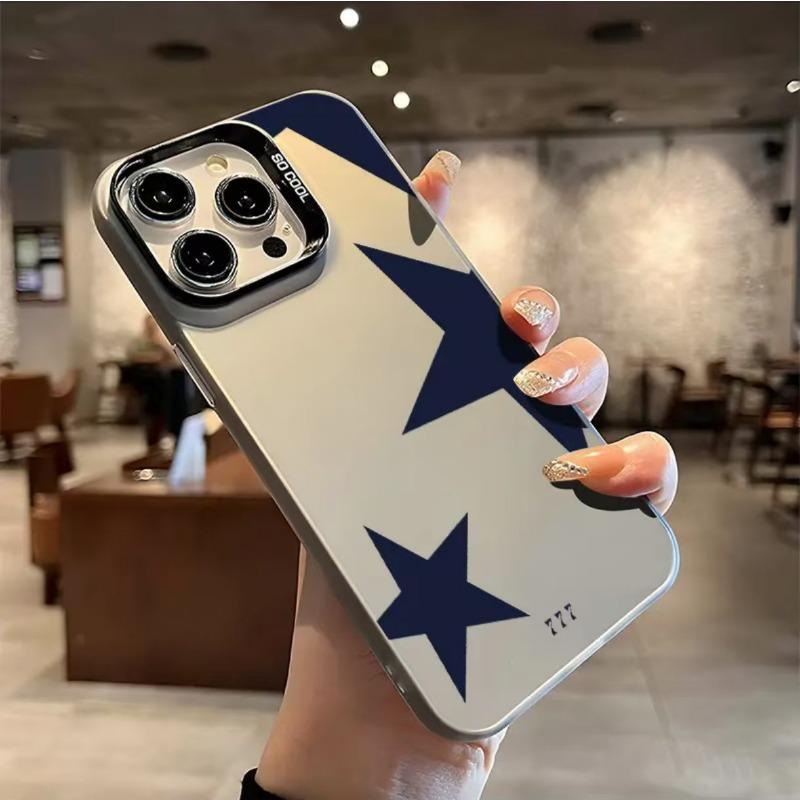 Premium Blue Star IPhone11 12 13 14 15 16 ProMax Apple IMD Phone Case Xr Xsmax
