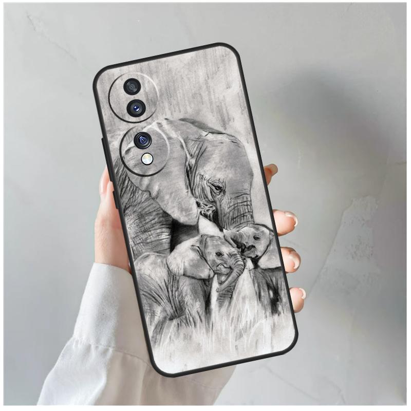 Baby Elephant For Honor Magic 8 7 6 5 Pro Case For Honor 400 200 Lite 90 70 50 X8c X8b X9a X9b X9c X9d Win
