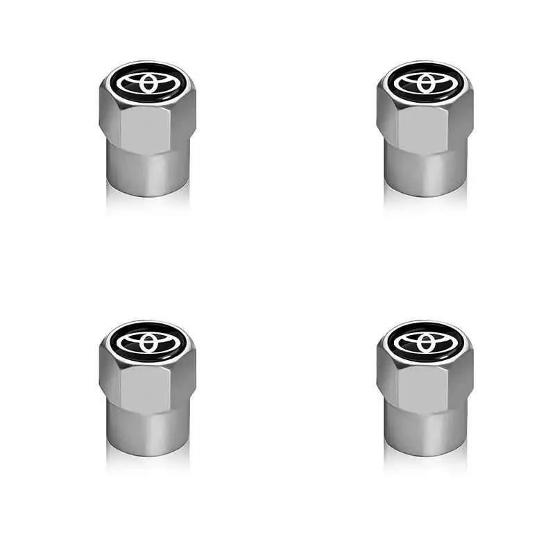 4Pcs Car Wheel Tire Metal Vae Cover Defender Decorative For Toyota Corolla CHR Hilux Land Cruiser Prius Supra Rav4 Prado Camry