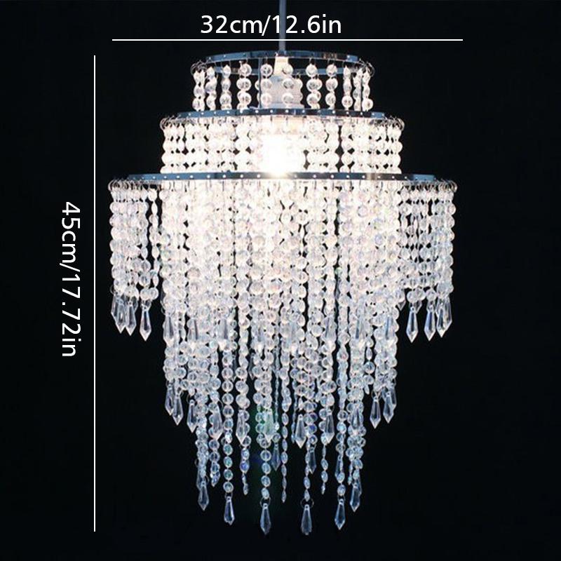 

1шт люстра лампа романтическая люстра с бисером абажур домашний декор сверкающие драгоценные капли драматические 5 стилей