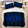Inter Milan Emblem Background Bedding (1 * Duvet Cover + 2 * Pillowcase, Without Core) Duvet Cover and Pillowcase Bedding Set Christmas Birthday Gift