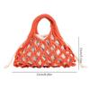Cotton Thread Purse Handbag Fashion Knitting Mini Top-Handle Bag Personality Boho Tote Bag Woven for Women Girls Casual Summer