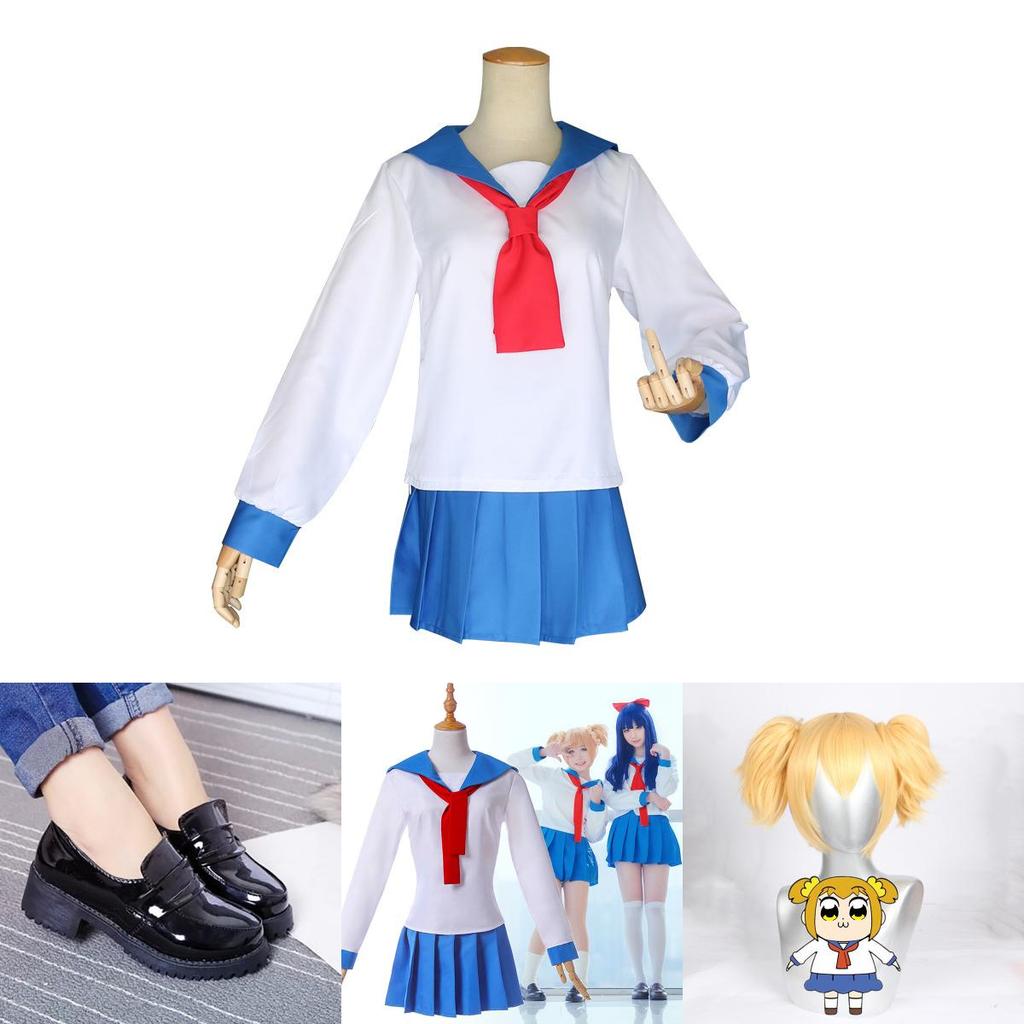 Team Epic Pop Poputepipikku Popuko Pipimi School Sailor Uniform Costume Cosplay