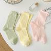 Candy Color Summer Socks Hollow Out Roll Edge Socks Sweet Long Socks  Women
