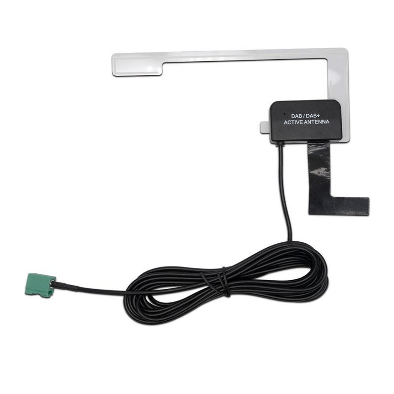 Pro DAB Digital Car Radio Aerial Antenna Glass Mount FAKRA Plug with 3m Line for Digital Audio Broadcast Receiver