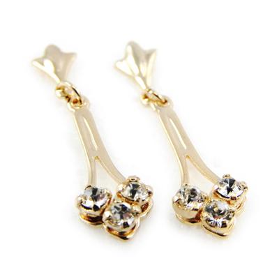 [F1321] - Weiße, vergoldete „Vinci“-Ohrringe