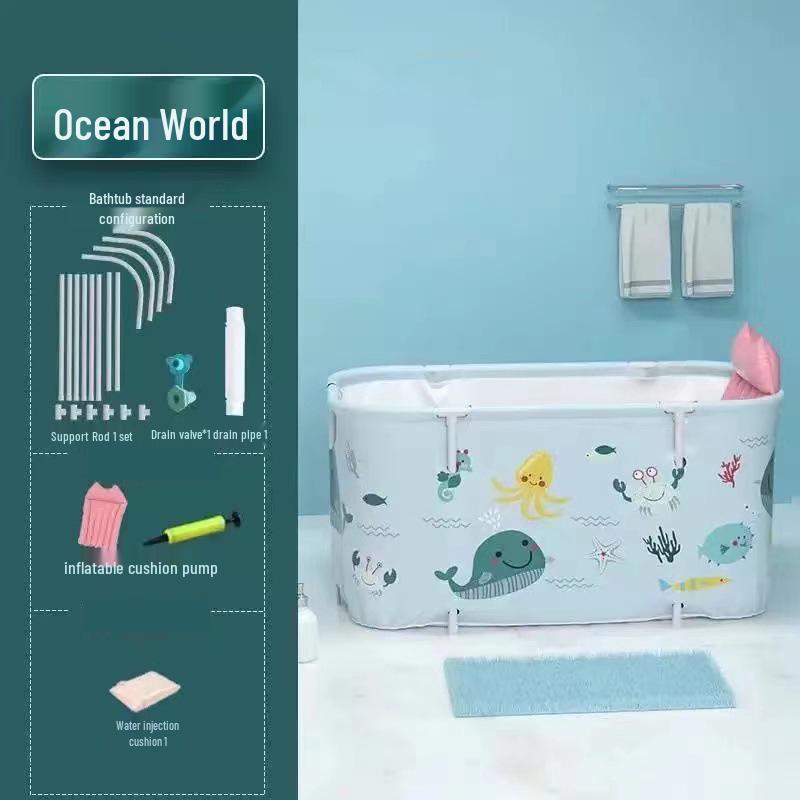 Adult Folding Soak Tub & Children's Bath Basin