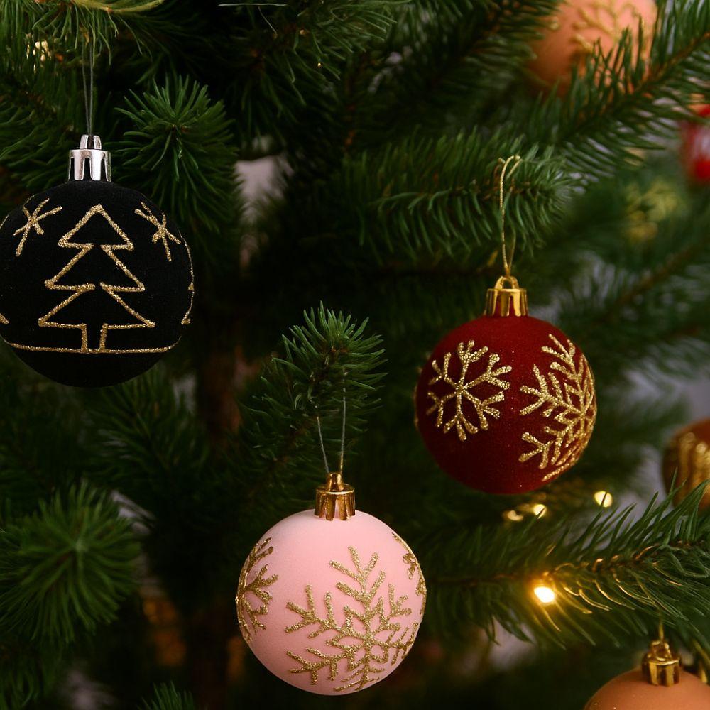 6CM Christmas Ball Ornaments Luxury Christmas Tree Decoration  Party Decoration