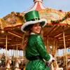 Christmas Party Red Green Top Hat Santa Claus Western Hat Festive Cosplay With White Brim For Adults Men Women Performance